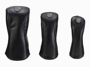 带保时捷徽章的高尔夫球杆套。3 件套