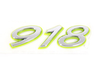'918' rear lid badge. Porsche 918 Boxster Spyder - 91855923101