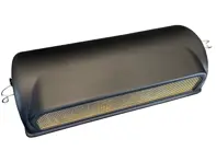 哑光黑色（涂漆）碳纤维空气滤清器盖，带黄铜网。保时捷 911CIS 1973-83 - 91108012302, 93011018400, 91111018300 - CISaircleaner