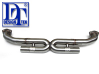 Primary Exhaust Muffler Bypass X-Pipe DesignTek for Porsche 997 - 99711118032, 99711115932, 99711116032, 99711115030, 99711115032, 99711118232