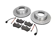 后刹车片和刹车盘套件。保时捷 981 - 98735240101, 98735293903, 98160916300