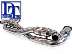 Système d'échappement sport pour Porsche 997TT 07>> avec 200 CELL CATS - DesignTek - 99711300980, 997113009BX, 99711301080, 997113010BX, 99711102680