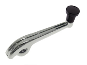 Fensterhebergriff mit SCHWARZEM Knopf. Porsche 356 - 35652027, 356.52.027-BLK