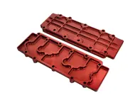 Nokkenasmotorkap - Onderste legering in rood Porsche 911 1968-89 - 93010511600, 93010511605, 93010511601, 93010511602, 93010511603, 93010511604