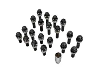 Wheel bolts and locking bolts kit. (Mixed size spacers) Black plated for modern Porsches - 99636120302, 99636120301, 99636120300, WHT004676A, WHT006978, WHT010065A
