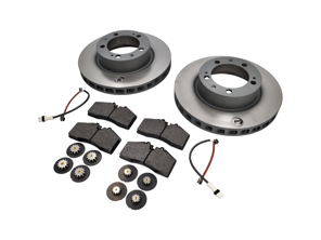 FRONT Brake Pads And Brake Disc Package. Porsche 928 GTS - 92835194903, 99335194900, 92835104501, 92835104601, 92861236600, 92861236601, 96535109600, 96435109601, 90026904701, 99335194904