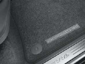 Alfombrillas con ribete en Nobuck "4 Zone Aircon". Porsche 958 Cayenne RHD - Volante a la derecha - 95804480064, 7P5863011GDK4