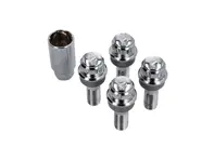 锁定车轮螺栓套件（标准尺寸）镀铬，适用于保时捷 - 99736198009, PAF009593, 99136105700, WHT006980C, WHT006980A, 9A700698000