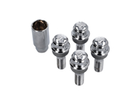 Locking wheel bolt kit (standard size) Chrome plated for Porsche - 99736198009, PAF009593, 99136105700, WHT006980C, WHT006980A, 9A700698000