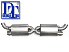 Sports Exhaust Muffler Cat Back (ROAD) Rear box. Porsche 997 Turbo Gen2 DesignTek - 99711102730, 99711102731, 99711102732, 55-PS114, 126380-02