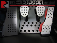 Rennline aluminium 3-delige pedaalset geperforeerd. Porsche 924/944/968/996/997/Boxster/Cayman/991/Panamera - P45.21, P4521