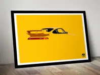 Poster Porsche 911 993 GT2 RS con cornice nera