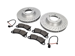 FRONT Brake Pads and Brake Disc Package Porsche 991 S 3.8L - 99135240301, 99135240401, 99135140302, 99735140402, 9P1615301, 9P1615302