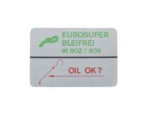 Sticker Fuel 95 Octane Rating. Porsche - 92800611703 - PAK95