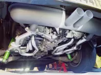 双出口 GT 排气管带 RSR 排气歧管，适合 911 1968-89 - 1620612200, 1620101010, 91.410, 91410, 91111102500, 91111102505, 90111101111, 91022S, 90121101101, 91121102160, 91121102210