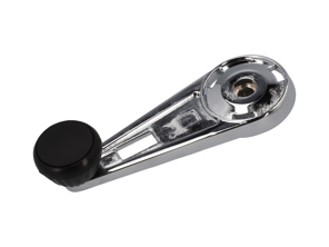 Window crank handle, in Chrome. Porsche 911 1965-77 - 91154247102, 91154247100