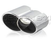 Exhaust Tail Pipes 4 Tube. Porsche 996 Turbo / 996 GT2 - 99611198101, 99611198201