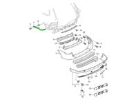 Retaining Strip For Rear Bumper. Porsche 9PA Cayenne (955) 2003-06 - 95550539301, 95550539401, 95550539300, 95550539400