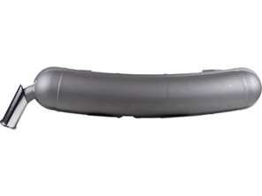 Uitlaatdemper / demper met grijs gelakte 57mm uitlaat. Porsche 911 1965-66 - 91111102500, 91111102505, 1620614100, 92.210Bearly - 1620614100