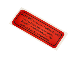 空气滤清器贴花。保时捷 356B / 356C / 912 - 64470100200 - 1601503800