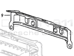 Achterpaneel (chassis). Porsche 993 1994-98 - 99350109100GRV