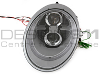 HEADLAMP DUAL PROJECTOR XENON + AURORA LIGHT Porsche 997 05-08 SILVER LHD - 99763115713, 99763115813