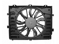Water radiator air duct with fan. Porsche 958 Cayenne >>2014 - 95810606112, 95810606120, 95810606110, 95810606111