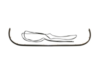 Front bumper chrome moulding with impact rubber. Porsche 911 - 90150504132, 90150504100, 90150504102, 90150504130 - 1684300306, 9305