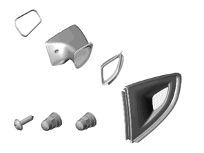 Kit de ventilación de ventanilla trasera Pack Weissach. Porsche 718 Caimán GT4