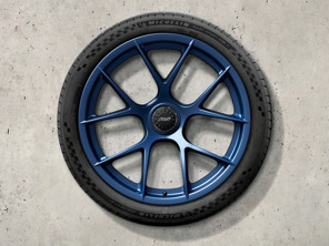 20 英寸/21 英寸 911 GT3 RS 镁合金轮毂（靛蓝色），无轮胎。原装保时捷 - 992044681CP