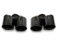Terminale di scarico Deluxe Quad-Style nero cromato. Porsche 997.1Carrera - 99711115100, 99711115101, 99711198150, 99711198111, 99711115200, 99711115201, 99711198210, 99711198211