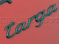 Stemma Cofano Posteriore 'TARGA' NERO. Porsche 991 targa - 99155930901