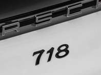 Stemma posteriore nero '718' per Porsche 718 (982) Boxster / Cayman - 98204480080G2X