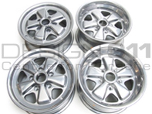 15' Style 548C Fuchs Style Alufelgen CHROME FINISH 7.0J und 8.0J für Porsche Car - 91136102041, 91136102042