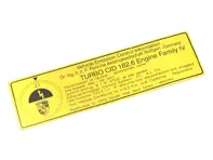 Vehicle emission control information sticker. Porsche 930 (1975-1977) USA models - 93000650300