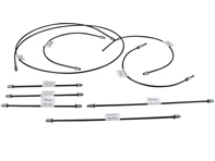 Brake line kit. Porsche 911 1968-75 RHD - 91135561100, 91135561101, 91135561110, 91135561120 - 1661500710