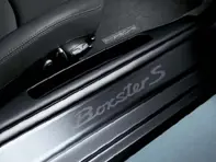 Listelli sottoporta in acciaio inox con logo. Porsche 987 Boxster - 98755198002, 98755198003, 98755198015, 98755198014