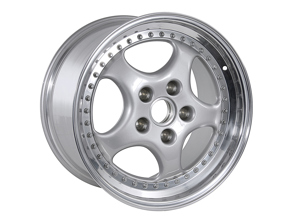 18-inch lichtmetalen velg achter, zilver metallic. Porsche 964 Turbo 3.6L - 96536214000, 96536213600