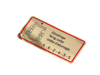 Decalcomania dell'ordine di fuoco, bordo rosso, per Porsche 911 (1965 – 1978) / 914 - 90100650200