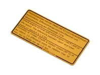 Aufkleber für Motorölstand. Porsche 964 / 993 - 96400611100 - 1601502600, 911858-02