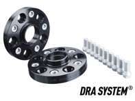 Separadores de rueda H&R DRA TRAK+ System en negro PCD5x130 para Porsche