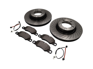 FRONT Brake Pads and Brake Disc Package Porsche 997 3.6L C4 - 99735140101, 99735140201, 99735193806, 99761277002