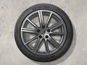 Jantes en alliage Panamera Turbo 20" (en Adamantium) et pneus hiver Porsche d'origine - 976044600B