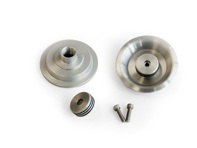 Rennline Aluminium lock / knob set. SMOOTH. Porsche 911 84-89 / 964 / 928