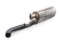 Silenziatore posteriore con terminale di scarico e attacco bypass per Porsche 911 Turbo 3.0 - 93011102504