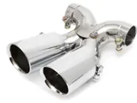 Exhaust Tail Pipe Deluxe Dual Style Polished Chrome. Porsche 987 Boxster / 987C Cayman - 98711125300, 98711125402, 98711125401, 98711125830, 98711125831, 98711125501, 98711125601, 98711198100