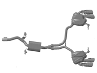 Impianto di scarico sportivo, con terminali Silver. PorscheMacan II - 95B044210