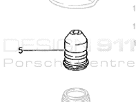 Arresto in gomma per ammortizzatore. Porsche 993 RS