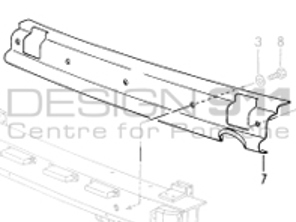 Rear bumper heat protection shield. Porsche 964 Turbo - 96550507301