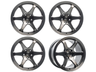 Titan 7 Forged T-D6E 6 Spoke Alloy Wheel Set 21'Hybrid Dark Machine. Porsche 9J1 Taycan - TD6E2195050513071HD, TD6E2111555513071HD